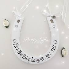 Personalised Ceramic Lucky Horseshoe Wedding Gift Wedding Horseshoes Horseshoe Wedding Gift Wedding Cards Handmade
