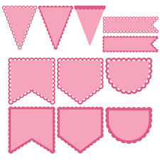 Pennant Shape Svgs Banner Shapes Bunting Template Cricut Banner