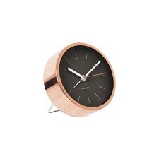 karlsson watch wekker zwart koper wekker klok kamer accessoires