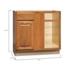 Hampton Bay Hampton Assembled 36x34 5x24 In Blind Base Corner Kitchen Cabinet In Medium Oak Kbbc45 Mo The Home Depot Corner Kitchen Cabinet Kitchen Cabinets Cabinet