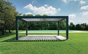 A louvered pergola is a newer style of pergola roofing that provides more effective shade from the sun by using angled, diagonal roof slats. Iq Louvre Roof Iq Outdoor Living