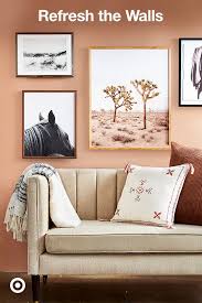 Make Over Your Wall With A Modern Boho Or Farmhouse Gallery Accent Wall Perfect For Living Living Room Color Schemes Blue Living Room Color Living Room Paint