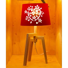 Abat jour lampe de chevet. Zlampe003 Creations Leonie S France Lampe Bois Et Abat Jour Ajoure