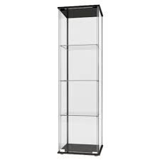 Vivohome 3 layers 16''w x 16''d x 34''h glass countertop display showcase cabinet bookcase with lock, 4mm tempered glass 25mm mdf base 4.4 out of 5 stars 73 1 offer from $149.99 Ikea Detolf Glass Door Cabinet Black Brown Shopee Philippines