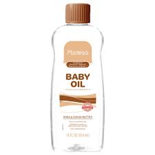 Nair lotion with baby oil is a hair removal lotion formula in a fresh fragrance, infused with softening baby oil. Modesa Hypoallergenic Baby Oil With Shea And Cocoa Butter 14 Oz Family Dollar