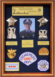 The exact dimensions of the large shadow box are 21 3/4 x 17 3/4 x 2. Custom Shadow Boxes For Law Enforcement Police Fire Military
