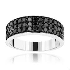 Frequent special offers and discounts up to 70% off for all products! Unique Mens Black Diamond Ring In 10k Gold Wedding Band By Luxurman