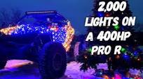 We Put 2,000 Christmas Lights on a 400HP Polaris Pro R to Decorate a  Christmas Tree!
