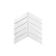 Chevron backsplash kitchen tiles for elegant kitchen backsplash ideas. Chevron White Decor Tile Luxury Tiles