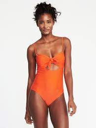 Knot Front Swimsuit For Women Old Navy Mom Swimsuit Best Swimsuits One Piece