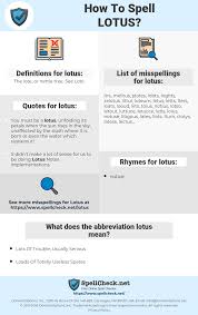 How To Spell Lotus And How To Misspell It Too Spellcheck Net