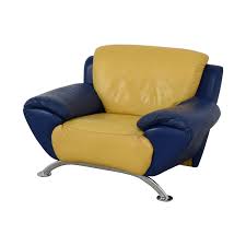 Check out target.com to find furniture & styling. 90 Off Satis Satis Modern Yellow And Blue Leather Accent Chair Chairs