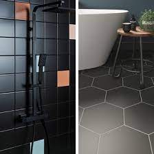 Dark gray slate can be processed into sawn cut, sanded, rockfaced, sandblasted, bushhammered. How To Use Grout Colour To Complement Tiling Topps Tiles