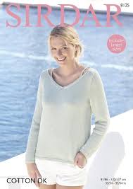 Related:knitting yarn wool 100% cotton knitting yarn. Sirdar 8125 Knitting Pattern Womens Sweater In Sirdar Cotton Dk Athenbys
