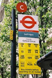 Bus Stop Selfridges Oxford Street City Of Westminster London England Westminster London London Bus Selfridges Oxford Street