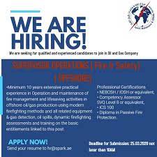 Supervisor Operations Fire Safety Offshore Uae Job Openings Job Opening Fire Safety Offshore
