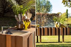 This fully loaded gourmet outdoor kitchen is complete with a pizza oven, serving station, warming drawer, grill, refrigerator, side burner, smoker and sink. This Outdoor Kitchen Bar For Cooking Al Fresco Is The Perfect Summer Backyard Accessory Yanko Design