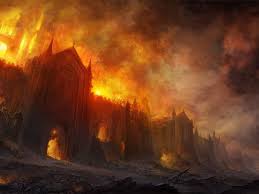 Skyscrapers are so high and beautiful, that when the sunlight reflects on its glass it. Task Wildfire Event Pictures Graphics And Art Fantasy Landscape Burning City Art