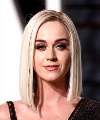 Katy Perry Medium Straight Light Platinum Blonde Bob Haircut Bob Hairstyles Katy Perry Hair Blonde Bob Haircut