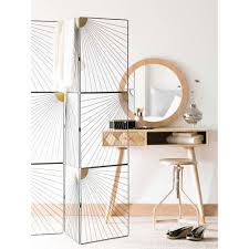 Paravent Aus Metall Schwarz Und Goldfarben Gabrio Coiffeuse En Bois Meuble Salle A Manger Maison Du Monde