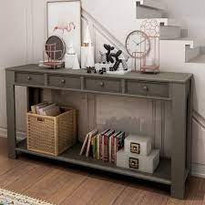 A wide variety of storage sofa table options are available to you, such as general use, material, and appearance. Uhomepro 64 Console Table Buffet Cabinet Sideboard For Entryway With Storage Drawers Cabinets And Bottom Shelf Entryway Table Accent Table Kitchen Storage Cabinet Home Furniture Gray Q7121 Walmart Com Walmart Com