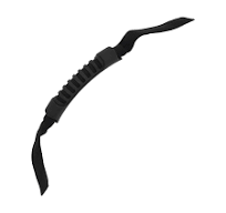 5" Black, Web Handle Over Moulded Sew On, Rubber
