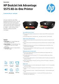 Hp deskjet 5575 drivers download, review and price — get creative and hold printing costs reduced. Hp Deskjet Ink Advantage 5575 All In One Printer Manualzz