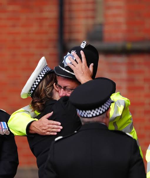 Hundreds of officers gather for emotional funeral of hero dad-of-two cop,  37, killed in A66 crash