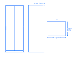 Armoire Wardrobe Dimensions Drawings Dimensions Guide