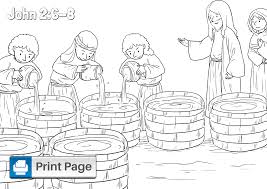 When we think of october holidays, most of us think of halloween. Jesus Turns Water Into Wine Coloring Pages For Kids Connectus