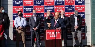 In hindsight, the hastily arranged news conference featuring rudy giuliani, the president's personal lawyer, just minutes after joe biden had been it will be held at four seasons total landscaping — no relation with the hotel. but by then, many on social media were already delighting in a booking. Somebody Has Made A Lego Version Of Trump S Disastrous Four Seasons Total Landscaping Conference Indy100 Indy100