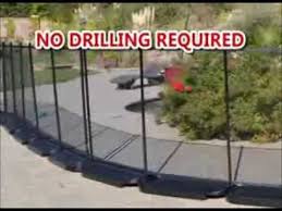 No Holes Pool Fence No Drilling In The Ground Youtube