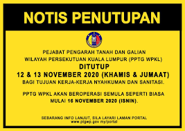 Web mobil  x . Closure Of The Kuala Lumpur Land Office Lhdnm And The Sepang Land Office Kl Bar