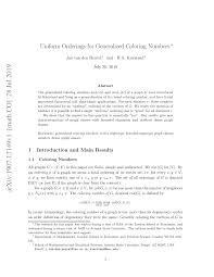 Free alphabet coloring of letters, numbers, and exclamation mark, too. Pdf Uniform Orderings For Generalized Coloring Numbers