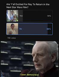 Are Y'all Excited For Rey To Return in the Next Star Wars Film? Yes 14% No  86% 79Kvotes 79 votes
