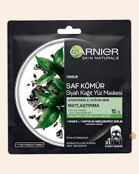 Garnier Saf Komur Siyah Kagit Yuz Maskesi Matlastirici Siyah Kagit Siyah Yuzler