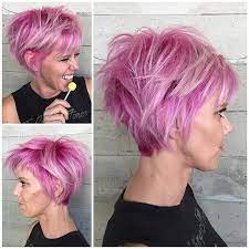 Herrliche Kurzhaarfrisuren Mit Den Schonsten Und Frohlichsten Farben Hair Styles Short Hair Styles Hair Color Pink