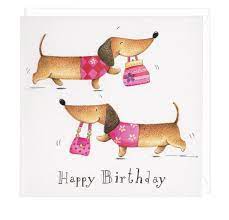 Two Dachshunds For The Price Of One Let Any Dachshund Lover Know You Re Thinking Of Them On Their Special Day Wit Dachshund Birthday Dachshund Gifts Dachshund