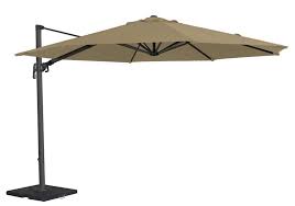 3m outdoor garden banana parasol cantilever umbrella hanging sunshade patio deco. Cantilever Garden Parasol 3 5m Cantilevered Rotate And Tilt Parasol With Base Cantilever Parasol Garden Parasols Parasol