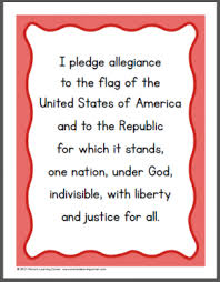 So, i've created a pledge of allegiance preschool pack to help you teach your kids. Pledge Of Allegiance Copywork Mamas Learning Corner