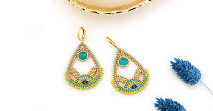 Und dieses jahr sind die wieder voll im trend! Ohrringe Tropfen Weben Von Perlen Muster Schuppen Perles Co