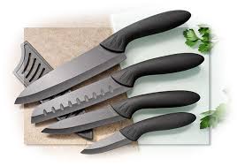 Instead, you'll want to sharpen your knives by yourself at home. Ceramic Knife Set With Display Full Black Agrussell Com