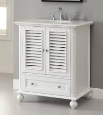 This classic vanity features traditional lines with a sophisticated feel. Adelina 30 Inch Cottage White Finish Bathroom Vanity White Marble Counter Top