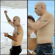 Pitbull Caught Flashing Bulge and Tight Ass - Gay-Male-Celebs.com