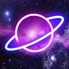 Neon light signs for bedroom wall. Buy Planet Neon Light Signs Orhomelife Pink Blue Led Neon Sign Wall Decor Neon Lamp Battery Usb Operated Planet Night Lights Signs For Bedroom Kids Room Christmas Wedding Birthday Party Decor Online In