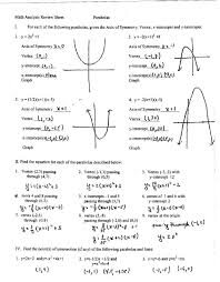 Algebra 2 Parabola Worksheet Parabola Review Worksheet Answers In 2020 Letter Worksheets For Preschool Algebra Printable Alphabet Worksheets