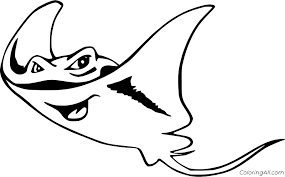 Its upper neck and back are colored white, while the wings and feathers underneath display the more recognizable light shade of pink. Smiling Stingray Coloring Page Coloringall