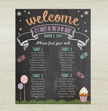Baby Shower Seating Chart Sweet Shop Theme Digital By