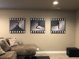 Ambesonne movie theater tapestry, antique movie camera hand drawn style art film noir genre themed print, fabric wall hanging decor for bedroom living room dorm, 28 x 23, black and white. Movie Reel Theater Decor Canvas Filmstrip Countdown Clean Etsy Movie Theater Decor Theater Room Decor Home Theater Decor
