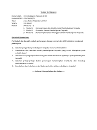 Kegiatan apa saja yang dapat meliputi pertanyaan di atas? Tugas Tutorial I Pdgk4205 3 Nov 2019